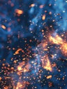 Fire sparks close-up Royalty Free Stock Photo