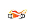 Fire Speed Bike Sport And Motorcycle Racer Logo Design.