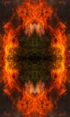 Fire Sphere, Fractal Background.