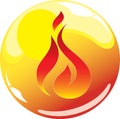 Fire sphere icon