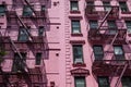 The fire stairs on old house in New York Royalty Free Stock Photo