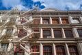 The fire stairs on old house in New York Royalty Free Stock Photo