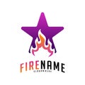 Fire Stars Logo Vector. Logo design inspiration vector icons