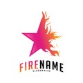 Fire Stars Logo Vector. Logo design inspiration vector icons