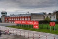 Fire station with airport fire service training area at Dublin International Airport DUB, EIDW Royalty Free Stock Photo