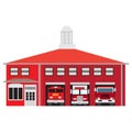 Isolated fire station Royalty Free Stock Photo