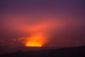 Fire and steam erupting from Kilauea Crater, Big Island of Hawaii