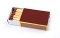 The fire sticks in a match box. Royalty Free Stock Photo