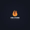 Fire storm technologies logo template Royalty Free Stock Photo