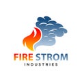 Fire Storm vector logo Royalty Free Stock Photo