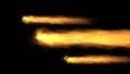 fire streaks light on black background