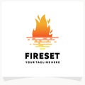 Fire Sunset Logo Design Template