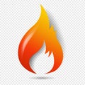 Fire Symbol Isolated Transparent Background