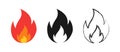 Fire symbols flame vector icons Royalty Free Stock Photo