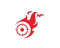 Fire Target Logo Template Design Vector, Emblem, Design Concept, Creative Symbol, Icon