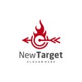 Fire Target logo vector template, Creative Target logo design concepts, Icon symbol, illustration Royalty Free Stock Photo