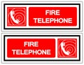 Fire Telephone Symbol Sign, Vector Illustration, Isolate On White Background Label. EPS10 Royalty Free Stock Photo