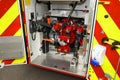 Fire tenders hose pumping system