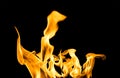 Fire tongues Royalty Free Stock Photo