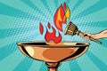 Fire torch bowl of fire
