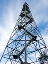Fire tower ascending to the sky in alablama Royalty Free Stock Photo