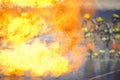 Fire training exercise Royalty Free Stock Photo