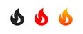 Fire trend social media icon. Flat social video for concept web design. Isolated vector