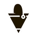 Fire Triangle Bucket Icon Illustration