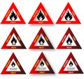 Fire Triangle - Safety Diagram Royalty Free Stock Photo