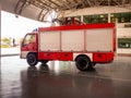 The Fire truck car firefighter rescue in station Royalty Free Stock Photo