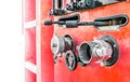 Fire truck close up equipment Royalty Free Stock Photo