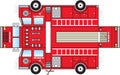 Fire Truck Cutout Royalty Free Stock Photo