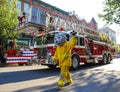 Fire Truck Dalmatian Mascot in Parade