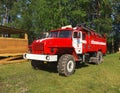 Fire truck on duty Royalty Free Stock Photo