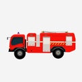 Fire truck. Fire engine. Emergency fire vehicle template. Royalty Free Stock Photo