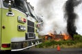 Fire truck at house fire