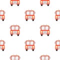 Fire truck icon cartoon. pattern silhouette fire equipment icon from the big fire Department cartoon - stock vecto - Royalty Free Stock Photo