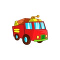 Fire truck icon, cartoon style Royalty Free Stock Photo