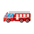 Fire truck icon in cartoon style Royalty Free Stock Photo