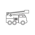 Fire truck icon. Element of fire guardfor mobile concept and web apps icon. Outline, thin line icon for website design and Royalty Free Stock Photo