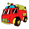 Fire truck icon, icon cartoon Royalty Free Stock Photo