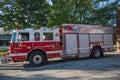 Fire Truck Parked Outside Firefighter Station