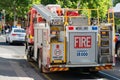 Fire truck and police car