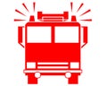 Fire truck symbol Royalty Free Stock Photo