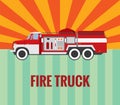 Fire truck - vector drawing.