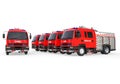 Fire trucks fleet Royalty Free Stock Photo