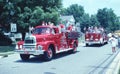 Fire trucks in a parade in Hyattsville, Maryland