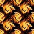 Fire twirls abstract. Seamless pattern Royalty Free Stock Photo