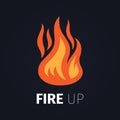 Fire up logo template Royalty Free Stock Photo