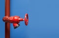 Fire valve,installation of fire safety,Security fire system in industry or the process Royalty Free Stock Photo